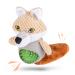 Wookiwuki dog plush toys for small breed cute weasel squeak puppies toys with crinkle paper chewing ball indestructible dog play stuff for outdoor indoor games