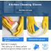 Kimefot 6 Pairs Dishwashing Gloves Rubber Gloves Yellow Flock Lined Heavy Duty Kitchen Gloves Medium - Buy Online on GoSupps.com