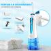 Water Dental Flosser Cordless - H2ofloss Portable Oral Irrigator with 5 Modes, 6 Jet Tips - Rechargeable & Waterproof - Teeth Braces & Gums Care - Home Travel - Blue - Buy Online on GoSupps.com