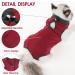 Cobee Professional Recovery Suit for Cats - Ideal for Abdominal Wounds & Surgery | E-Neck Band Alternative | Size S Red - Buy Online on GoSupps.com