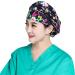 Printed Cotton Bouffant Turban Working Cap | Adjustable Hair Cover Scrub Hat - Buy Online on GoSupps.com
