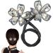 Flower Barrettes for Women | Cloth Alloy Flower Bud Shape Hair Clips Handmade Elastic Barrettes Hair Accessories for Stylish crystal - Buy Online on GoSupps.com