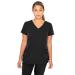 BARCO Skechers Vitality Charge Scrub Top for Women - V-Neck Medical Top 4-Way Stretch Women's Scrub Top Large Black