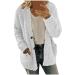 Hanxiulin coat plush jacket hoodie jacket oversize winter coat ceiling hoodie women oversize windproof coat thick breathable sweat jacket coat outerwear fluffy jacket xl white