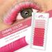 Buy Cris lashes Pink Self-Fan Eyelash Extensions | Ombr Pink 0.07 D Curl 13mm Colored Silk Lashes | International Shipping - Buy Online on GoSupps.com