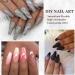 Coffin Gel Nail Tips - 120pcs Half Matte Long Clear Acrylic Ballerina False Nails Press On Soft Gel Full Cover with Glue - 12 Sizes - Buy Online on GoSupps.com