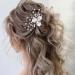 Wendalern Wedding Flower Hair Pin Crystal Pearl Flower Bridal Hair Pieces Gold Pearl Rhinestone Floral Petal Hair Barrette Headwear Hair Accessories for Women Girls Styling - Buy Online on GoSupps.com