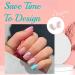 Square False Nails Short 24PCS with Glue - Wavy Fake Nails for Women - Buy Online on GoSupps.com