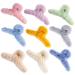 9PCS Fluffy Plush Hair Claw Clips  ALYCLIP Colorful Winter Hair Barrettes 4.2 Inch Large Non-Slip Hair Clips Super Grip Elegant Hair Accessories for Girls Woman Thick Long Hairs