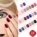 576Pcs 24Sets Short Press on Nails | Colorful Solid Short Fake Nails for Women - Nail Salon Art DIY - Buy Online on GoSupps.com
