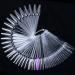 QIMYAR 100 Pcs Coffin Shape Nail Swatch Sticks with Ring - Nail Color Swatches for DIY Home Salon - Transparent/Natural - Buy Online on GoSupps.com