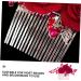 HONMEET Rose Hair Comb Rose Head Decor Hair Jewelry Comb Rose Flower Hair Comb Wedding Hair Accessories for Brides Bride Hair Side Comb Wedding Hair Comb Bride Side Comb Red Zinc Alloy - Buy Online on GoSupps.com