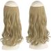 FESHFEN Invisible Secret Wire Crown Hair Extension 18 Curly Wavy Pale Ash Blonde - Synthetic Hairpiece for Women - Buy Online on GoSupps.com