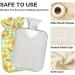 Hot Water Bottles with Fruit Cover - 2L Lemon & Pear Pain Relief Heat & Cold Therapy Foot & Bed Warmer - Buy Online on GoSupps.com