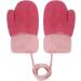 Kids Toddlers Knitted Gloves Mittens with String | Fleece Lined Winter Mittens for Boys Girls | Cartoon Design | Ages 0-3 | Rose Red - Buy Online on GoSupps.com