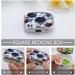 Watercolor Dark Blue Pill Box | 2 Compartment Decorative Pill Organizer | Portable Metal Case for Medicine - Buy Online on GoSupps.com