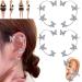 Beautification Magnetotherapy Body Detox Butterfly Earrings Non Piercing Magnetic Acupressure Slimming Earrings Butterfly Ear Cuffs Non Pierced Acupressure Slimm_ing Earrings for Women (2pcs-silver)