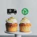 Garbage Truck Cupcake Toppers Trash Truck Birthday Cupcake Toppers Loads of Fun Themed Dessert Picks Garbage Truck Party Decoration - Green & Black Glitter - Buy Online on GoSupps.com