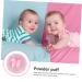 Housoutil 3pc Makeup Puff Set - Large Powder Puff & Talcum Powder Puff for Foundation | Vintage Hair Comb | Baby Pink - Buy Online on GoSupps.com