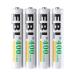EBL AAAA Rechargeable Batteries 1.2V 400mAh Ni-MH AAAA Rechargeable Battery for Surface Pen 4-Count 4 Count (Pack of 1)