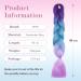 Tess Braids Extensions - 60 cm Jumbo Kanekalon Hair Braids (5 Pack) | Ombre Purple/Blue/Light Purple - Perfect for Box Braids | 100g/Bundle - Buy Online on GoSupps.com