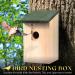 Garden Mile Traditional Wooden Bird House Slate Roof Wild Bird Nesting Box Garden Outdoor Patio Bird Care Accessories Garden Ornament (4x Traditional Wooden Bird Nesting Box) - Buy Online on GoSupps.com