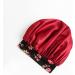 JINHU Silk Bonnet Satin Sleep Cap 3 Pcs - Wide Elastic Band for Night Sleep - Hair Loss - Curly Long Hair - Black Women - Buy Online on GoSupps.com