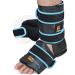 SuzziPad Ankle Ice Pack Wrap for Injuries with Double-Sided Fabric Cover, Foot Ice Pack with Cold Compression Therapy, Pain Relief for Achilles Tendon, Plantar Fasciitis, Sprained Ankles Foot Pain Black