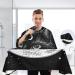 Waterproof Barber Cape - Black Cat & Moon Cheetah Haircut Bib for Men & Women | Unisex Hair Cutting Cape - Buy Online on GoSupps.com