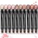 LUXAZA 10PCS Eyeshadow Stick,Shimmer And Neutral Champagne Pink Metallic Eye Shadow sticks,Cream Eyeshadow Pencil Crayon with Smudge-proof & Waterproof,Eye Brightener Stick C-Love's Gifts