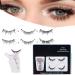 Wpsagek Reusable Magnetic Eyelashes | 2 Pairs Reusable Magnetic Eyelashes No Glue or Eye Liner | 3D Eye Makeup Cosmetic False Eyelashes Extension Kit for Natural Look - Buy Online on GoSupps.com