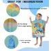 Personalized Aiorber Hooded Towel for Kids | Microfiber Bathing Poncho | 60x60cm Baby Towel for Boys & Girls | Beautiful Patterns - Buy Online on GoSupps.com