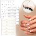 Dimeho Star Nail Art Stickers 3D Glitter Star Stickers & Decals for Nail Art Gold Silver White Black Stars Nail Design Stickers Acrylic Nail Charms DIY Nail Tips Manicure Decoration Supplies 6 Sheets - Buy Online on GoSupps.com