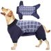 HEYWEAN Dog Recovery Suit Long Sleeve Dog Bodysuit After Surgery Dog Onesie With Zip Dog Surgery Recovery Suit Dog Surgical Suit Wound Protector Dog Pajamas Cone E-Collar Alternative M Blue Plaid