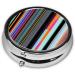 Buy Irregular Vertical Line Round Pill Box | 3 Compartment Travel Pill Organizer - International Shipping Available - Buy Online on GoSupps.com