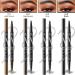 Trailott Eyebrow Pen Trailott Microblading Eyebrow Pen Trailott Brow Pen 2in 1 Liquid Eyebrow Pencil Double Head Liquid Eyebrow Pencil for Natural Makeup All Day (Grey) - Buy Online on GoSupps.com
