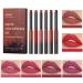 6 Colors Matte Lipstick Set 24 Hour Red Long Lasting Lipstick Waterproof and Smudge-proof Lip Gloss Silky Smooth and Non-Sticky for All Skin Tones (SetB)