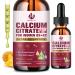 (2 Pack) Calcium Citrate with Vitamin D3 Liquid Drops for Women - Bones Teeth Immune Support 1200mg Calcium Citrate Liquid Drops with Vitamin D3 K2 Vegan Sugar-Free 1 Fl Oz 1 Fl Oz (Pack of 2)