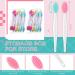 100 Pcs Double-Sided Silicone Lip Scrub Brushes with Container - Exfoliating Lip Brush for Plump, Smoother Lips - Soft Silicone Face Cleansing Tool - Buy Online on GoSupps.com