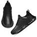 ARISIC Non Slip Shoes for Men Food Service Waterproof Restaurant Men Work Shoes Comfort Slip on Sneakers Women Slip Resistant Shoes for Men Kitchen Chef Food Service Shoes 9.5 Black
