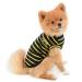 Paid ful clothing for small dogs cats boys girls summer classic stripes puppies t-shirt vest breathable cotton-t-shirt sleeveless chihuahua yorkshire l yellow