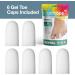 ZenToes 6 Pack Gel Toe Cap and Protector - Cushions to Protect The Toe and Provides Relief from Missing or ingrown toenails blisters (Small White) S White - Buy Online on GoSupps.com