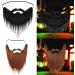SWETOPQ Halloween Party Forgery Beard | Funny Fake Mustache & Realistic Costume Accessories for Cosplay - Brown Disguise Hair - Buy Online on GoSupps.com