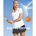 MIER Women's Golf Polo Shirt - Collared V-Neck, Short Sleeve, Dry Fit, Moisture Wicking, Sun Protection - White Medium - Buy Online on GoSupps.com