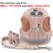 Zunea Small Dog Harness & Lead Set | Adjustable Reflective Step-in Chihuahua Vest | Escape Proof & Padded Plaid Puppy Jacket | Pink XS (Chest 26cm) - Buy Online on GoSupps.com
