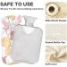 NAANLE 2L Hot Water Bottle with Cover - Watercolor Tulip Flower Pattern for Pain Relief & Heat Therapy - Buy Online on GoSupps.com