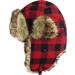 Lumberjack Plaid Aviator Trapper Hat - Red Black - One Size - Buy Online on GoSupps.com