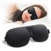 Sleep Mask for Back and Side Sleeper, 100% Block Out Light, Eye Mask Sleeping of 3D Night Bindfold, Ultralight Travel Eye Cover Black