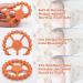 BPA Free Silicone Baby Teething Toy for 0-12 Months - Soft & Easy Grip Teething Ring to Soothe Gums (Light Red) - Buy Online on GoSupps.com