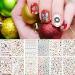 12 Sheets Christmas Nail Art Stickers Kalolary 3D Self-Adhesive Nail Stickers Decals Nail Art Tips Stencil for Women Girls Nail Art Design
